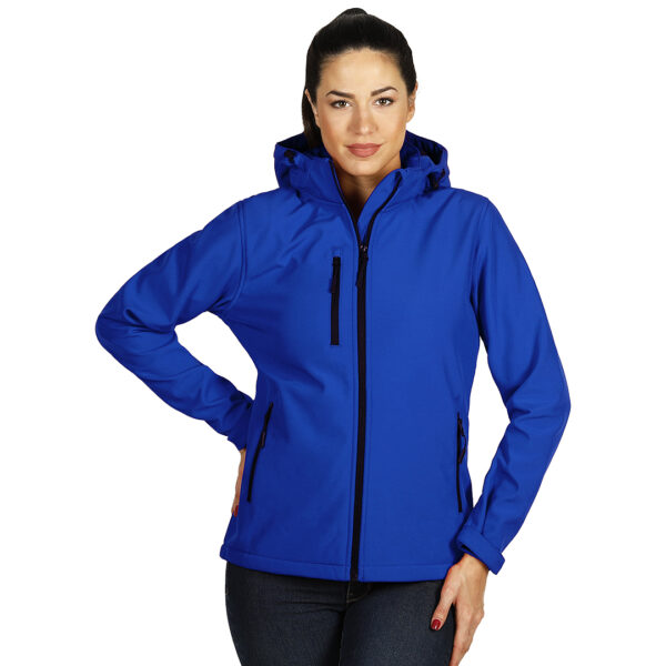 PROTECT WOMEN, ženska softshell jakna sa skidajucom kapuljacom, rojal plava