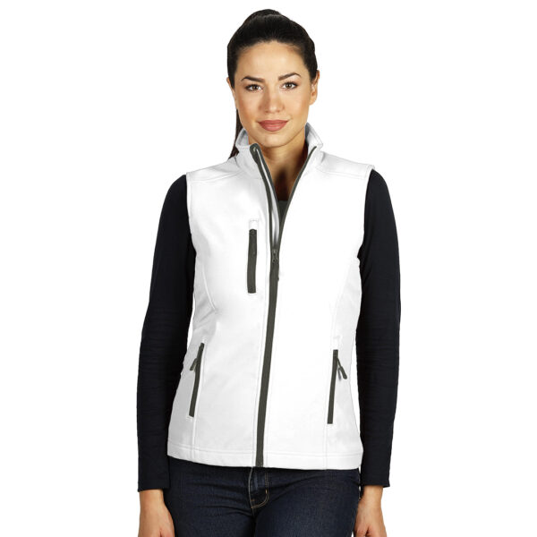 SKIPPER VEST WOMEN, ženski softshell prsluk, beli